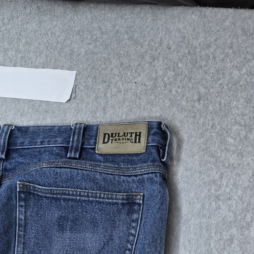 Duluth Trading Co Men Jeans 37X36 Blue Denim Ballroom Relaxed 34